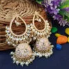 Light Pink Traditional Heavy Jhumka Earring