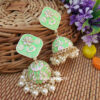 Mint Green Heavy Jhumka Earring for Women