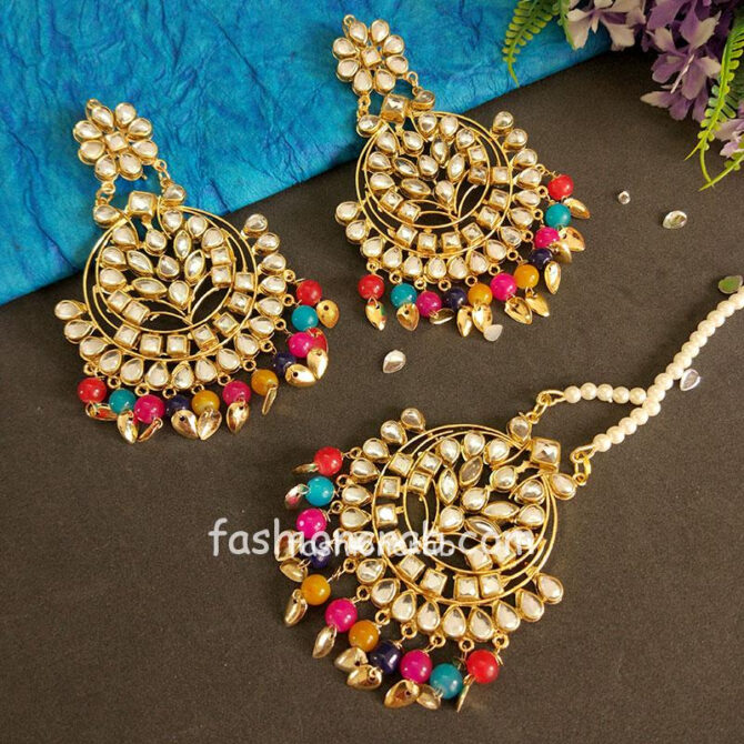 MultiColour Punjabi MaangTikka Set for Women MultiColour Punjabi MaangTikka Set for Women