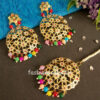 Multicolour Jadau Earrings with MaangTikka