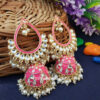 Pink Traditional Heavy Jhumka Earring