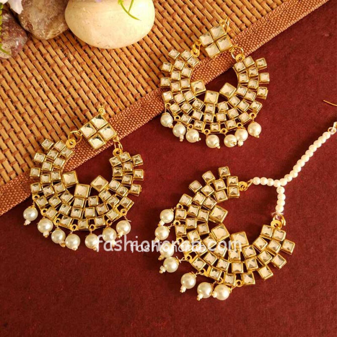 Punjabi Kundan Set with Maangtikka Punjabi Kundan Set with Maangtikka