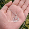 Silver Colour Heart Pendant Chain for Girlfriend