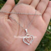 Silver Colour Heart Pendant Chain for Girlfriend