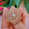 Sparkling Cubic Zirconia Rose Gold Adjustable Finger Ring