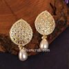 Antique Kundan Pearl Drop Earrings for Girls