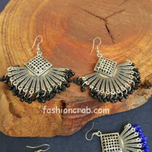 Beaded Oxidised Earrings for Girls