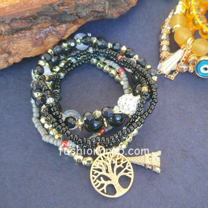 Combo of Black & Yellow Bracelet for Girls