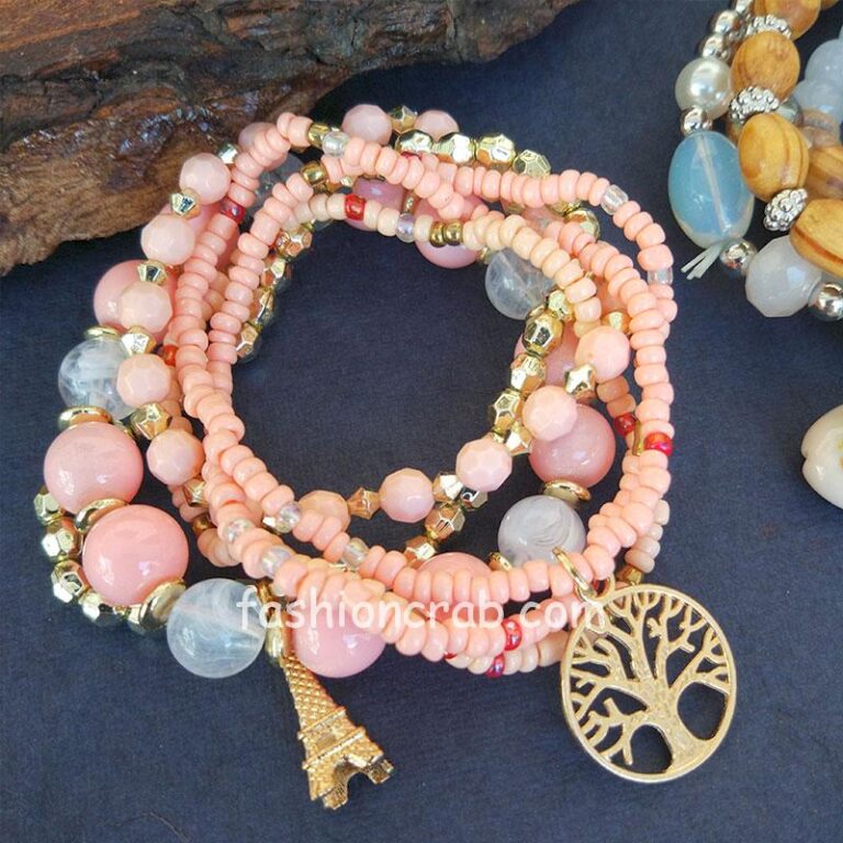 Combo of Peach & Yellow Bracelet for Girls