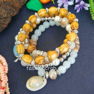 Combo of Peach & Yellow Bracelet for Girls