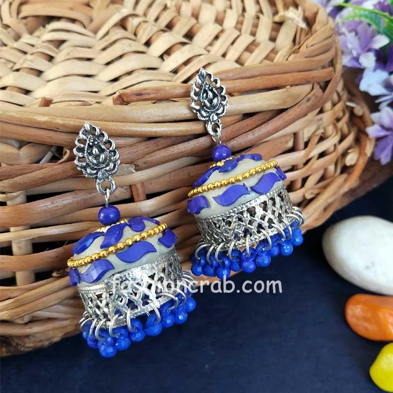 Beautiful Oxidized Jhumka Earrings