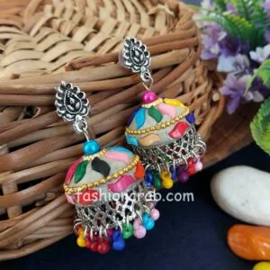 Beautiful Oxidized Jhumka Earrings