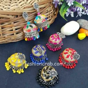Beautiful Oxidized Jhumka Earrings