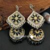 Big Oxidised Peacock Earrings for Women-Black Big Oxidised Peacock Earrings for Women-Black