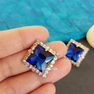 Blue Crystal Earrings for Women