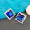 Blue Crystal Earrings for Women