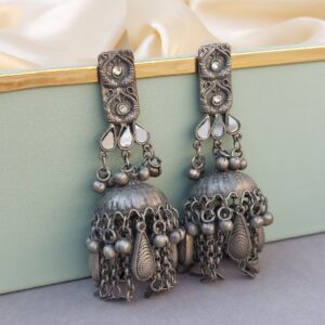 Celebrity Jhumka Mirror Oxidised Earrings