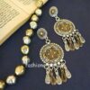 Dual Tone Handcrafted Tribal Necklace with Earrings-01 Dual Tone Handcrafted Tribal Necklace with Earrings