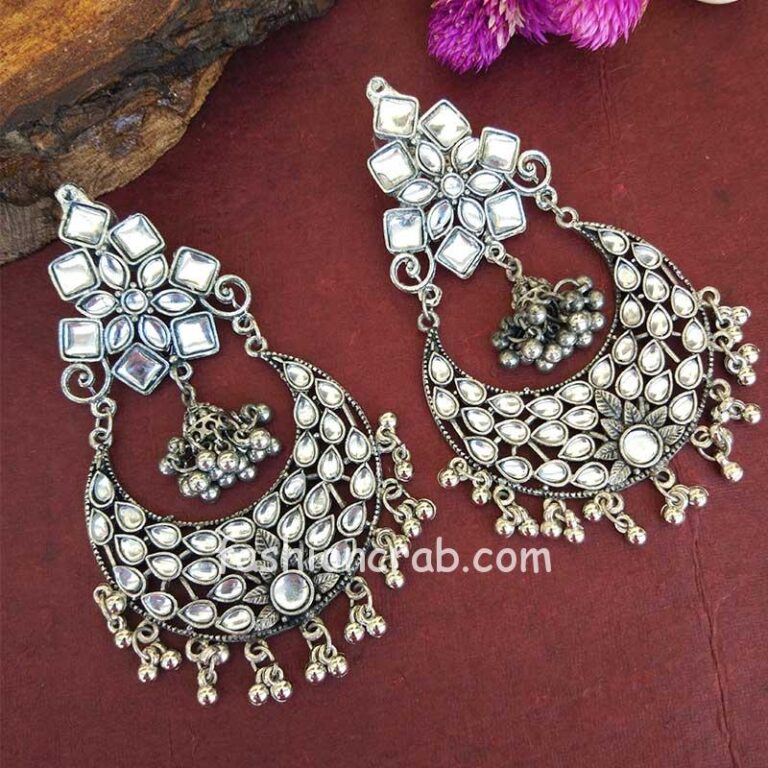 Handmade Oxidised Earrings for Girls