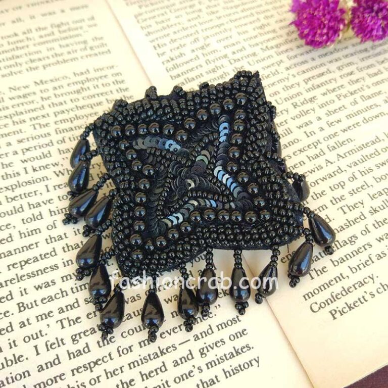 Modern Black Beads Western Ring