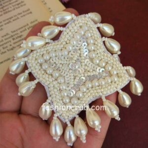 Modern White Beads Western Ring