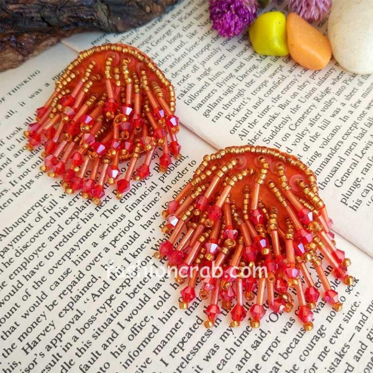 Orange Stud Earrings for Women