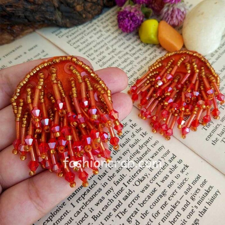 Orange Stud Earrings for Women