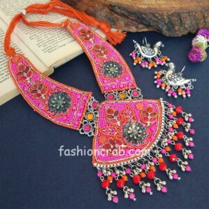 Unique Handmade Bead Necklace with Earrings for Girlfriend