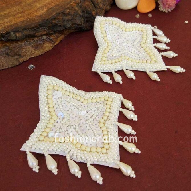 White Beads Ear Studs White Beads Ear Studs