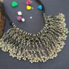 Black Oxidised Choker Set for Saree
