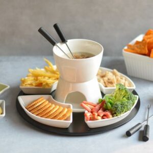 Fondue Pot in White