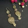 Pink Stone Silver Look Alike Earrings