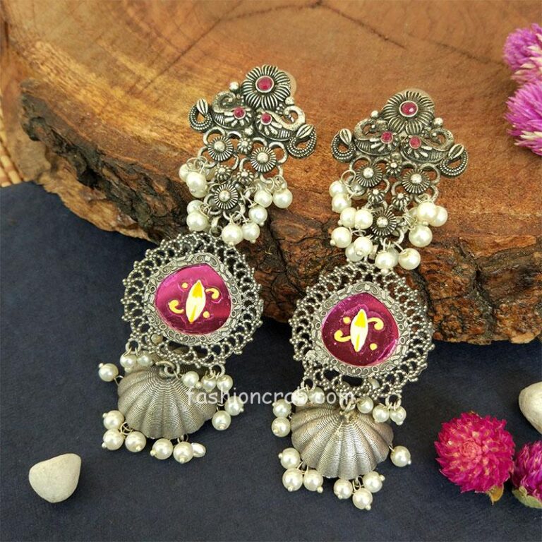 Silver Look Alike Long Jhumka for Women