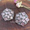 Champagne Pink Color Stud Earrings for Wedding