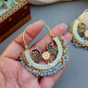 Earrings for Lehenga - Blue