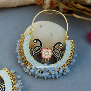 Earrings for Lehenga - Blue