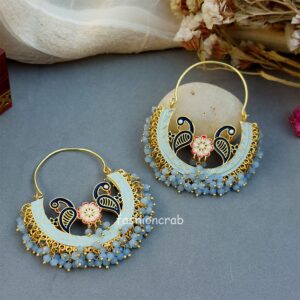 Earrings for Lehenga - Blue