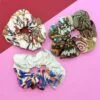 Multicolor Hair Scrunchies for Girls - Set of 3