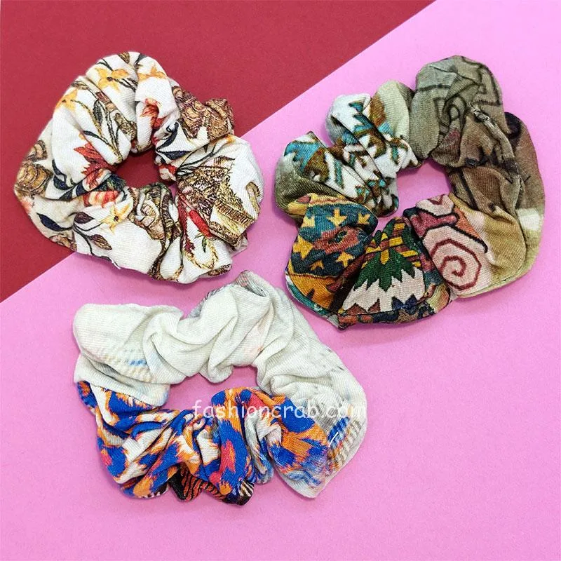 NNR Satin Silk Dual Colour Large Hair Scrunchies For Girls And Womens  Satin Silk Hair Tie Pack Of 6Pcs  JioMart