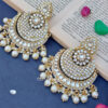 Ethnic Traditional White Kundan Chandbalis