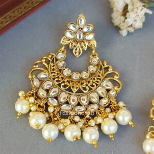 Golden Drop Earring for Indian Wedding