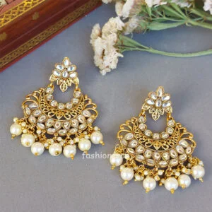 Golden Drop Earring for Indian Wedding