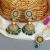 Karisma Green Jhumka with Tikka Set