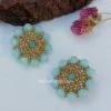 Light Blue Traditional Stud Earrings for Women