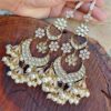Moonlit Floral Jhumka Long Chandbali Earring