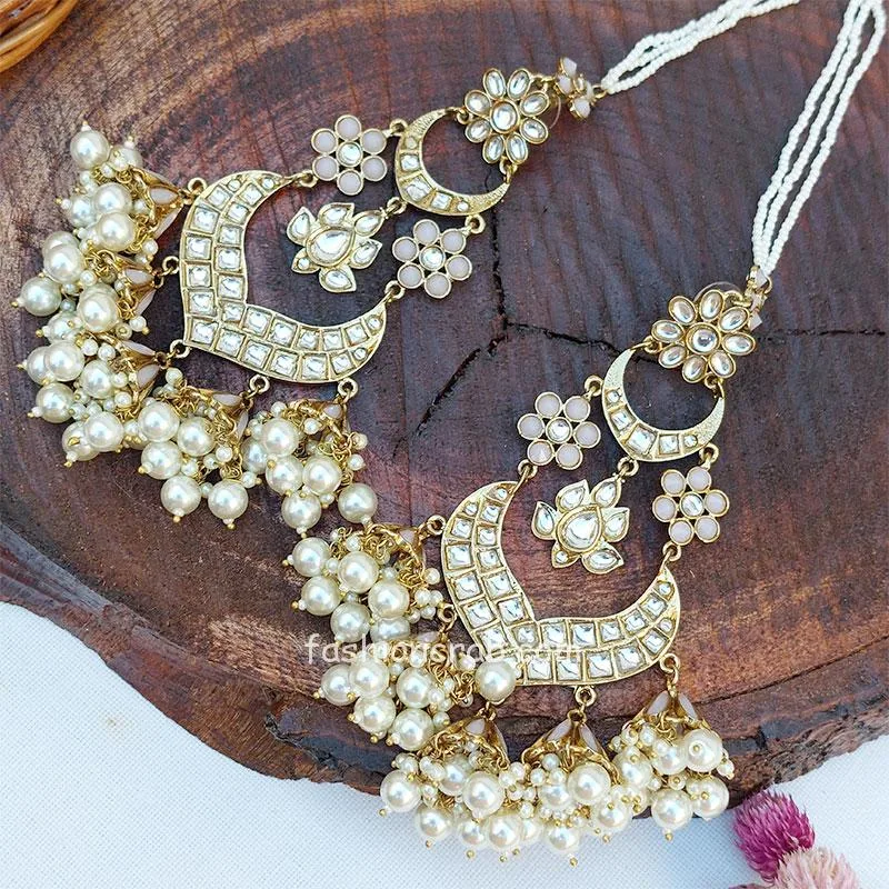 Moonlit Floral Jhumka Long Chandbali Earring