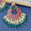 Pink & Green Lightweight Wedding Chandbalis-01 Pink & Green Lightweight Wedding Chandbalis