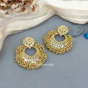 Light Green Pearl Earring for Girls