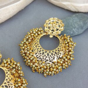 Light Green Pearl Earring for Girls