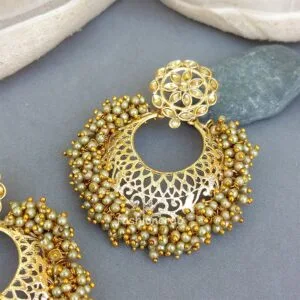 Light Green Pearl Earring for Girls